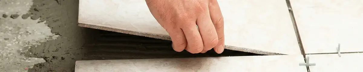 Professional installing ceramic tile floors in Dallas, TX